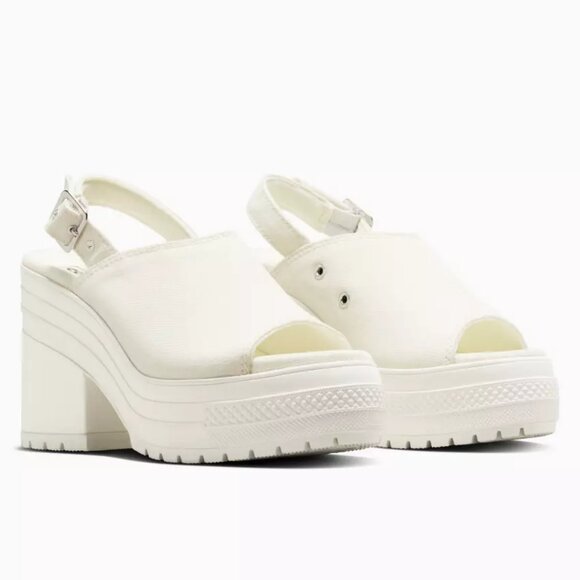 Chuck 70 De Luxe Heel Sandal Platform 2025 WHITE Women's Size 7 A13796C NEW - Picture 12 of 16